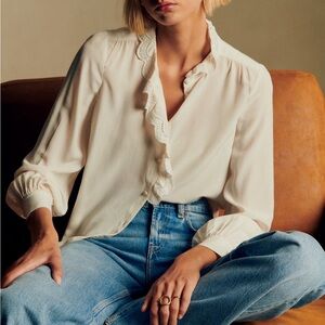 Sézane Chlo Silk Shirt 38